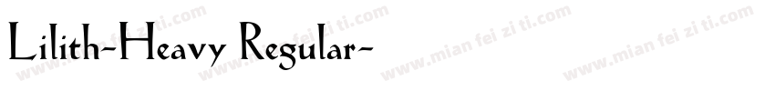 Lilith-Heavy Regular字体转换